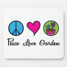 Peace Love Garden Mouse Pads