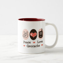 Peace Love Geocache Mug
