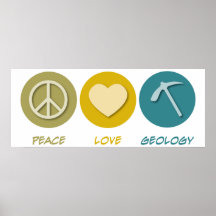 Peace Love Geology Poster