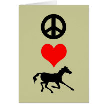 Peace love horse cards