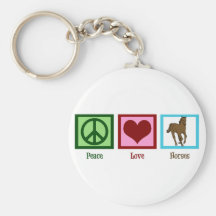 Peace Love Horses Key Chains