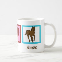 Peace Love Horses Mug
