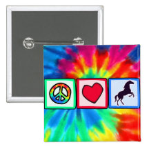 Peace, Love, Horses Pins