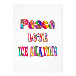 Peace Love Ice Skating Custom Announcements