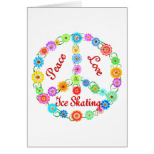 Peace Love Ice Skating Greeting Card