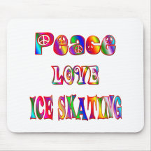 Peace Love Ice Skating Mouse Mats