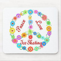 Peace Love Ice Skating Mousepads