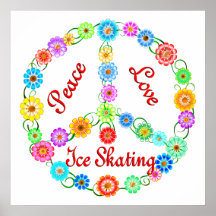 Peace Love Ice Skating Print