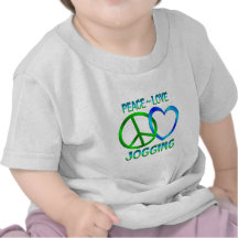 Peace Love JOGGING Tee Shirts
