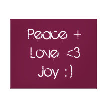Peace Love Joy canvas Canvas Print