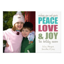 Peace Love & Joy Christmas Cards Announcement