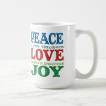 Peace Love Joy Holiday Mug