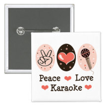 Peace Love Karaoke Button