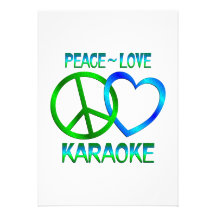 Peace Love KARAOKE Custom Invite