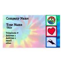 Peace, Love, Kayaking Business Card Template