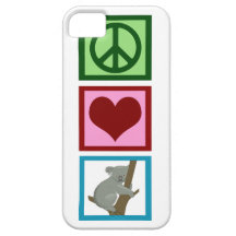 Peace Love Koalas iPhone 5 Covers