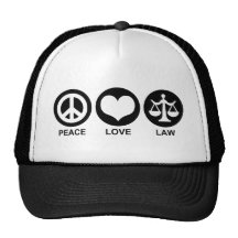 Peace Love Law Mesh Hats