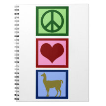 Peace Love Llamas Journals