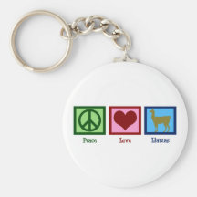 Peace Love Llamas Keychains