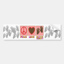 Peace, Love, Massage Therapy Bumper Stickers