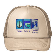 Peace, Love, Massage Therapy Gifts Trucker Hats