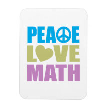 Peace Love Math Flexible Magnet