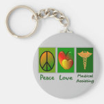 Peace Love Medical Assisting Key Chains