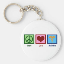 Peace Love Medicine Keychain