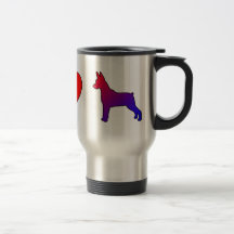 Peace Love Miniature Pinschers Coffee Mugs