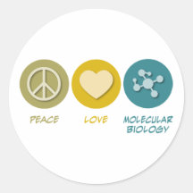 Peace Love Molecular Biology Stickers