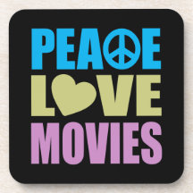 Peace Love Movies Coasters