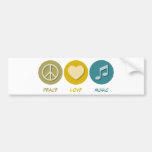 Peace Love Music Bumper Sticker