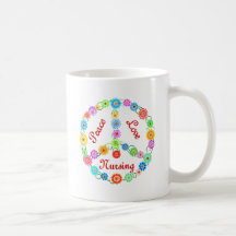 PEACE LOVE NURSING MUG