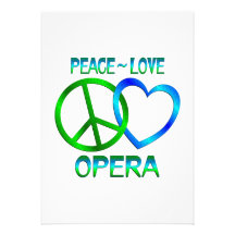 Peace Love OPERA Invitations