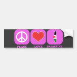 Peace Love Palestine Bumper Sticker