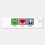 Peace Love Pandas Bumper Stickers