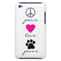 Peace Love Paws Barely There iPod Case
