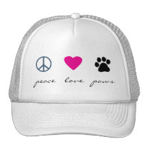 Peace Love Paws Hat