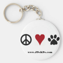 Peace-Love-Paws Keychain