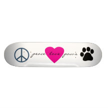 Peace Love Paws Skate Board Decks