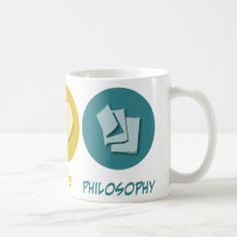 Peace Love Philosophy Coffee Mugs