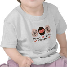 Peace Love Physics Baby T shirt