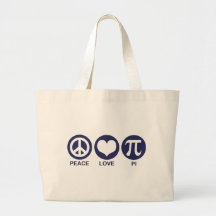 Peace Love Pi Tote Bag