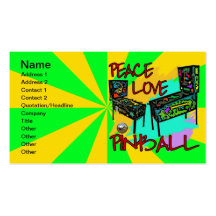 Peace Love Pinball Business Card Template