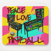 Peace Love Pinball Mouse Pad