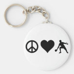 Peace Love Ping Pong Key Chain