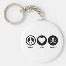 Peace Love Pirates Keychains