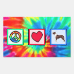 Peace, Love, Pitbulls Rectangular Stickers