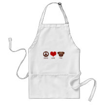 Peace Love Pug Aprons