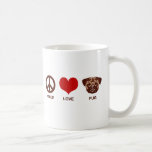 Peace Love Pug Mugs